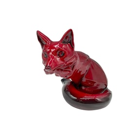 Royal Doulton Flambe Figurine, Fox in Hunting Dress HN100
