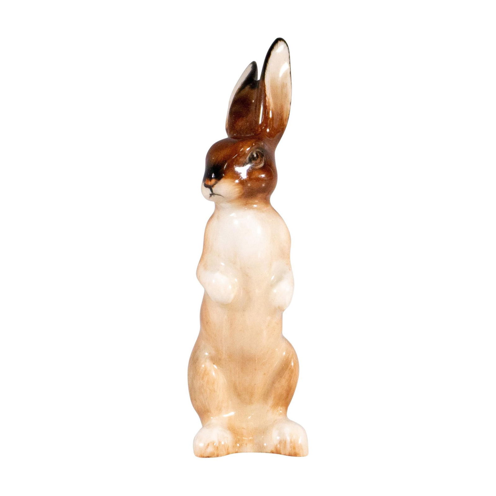Royal Doulton Mini Figurine, Hare Seated - Ears Up K39 (1 of 5)