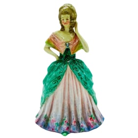 Leslie Johnson Porcelain Figurine, Woman in Dress