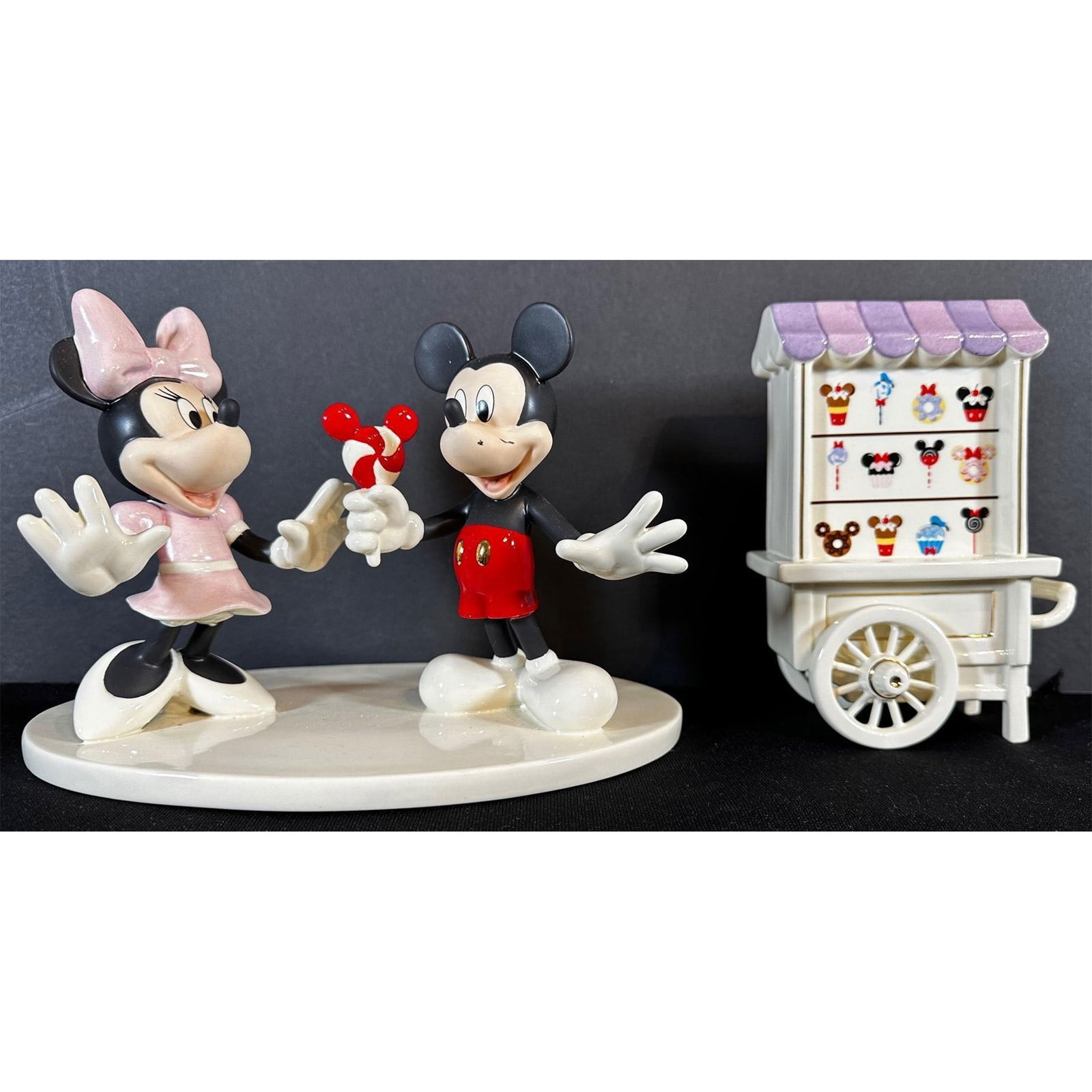 Disney Lenox 2 Piece Sculpture Sweet Treats With Mickey and Minnie (1 of 3)