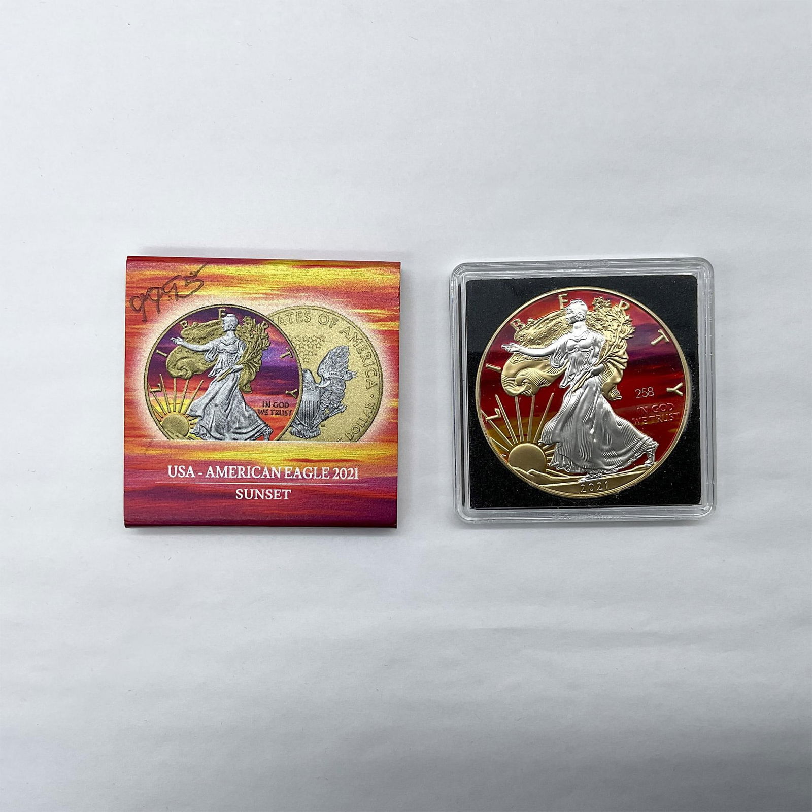 2021Silver Heraldic Eagle Dollar Coin (T-1) Sunset Shading Lt. Ed. (1 of 3)