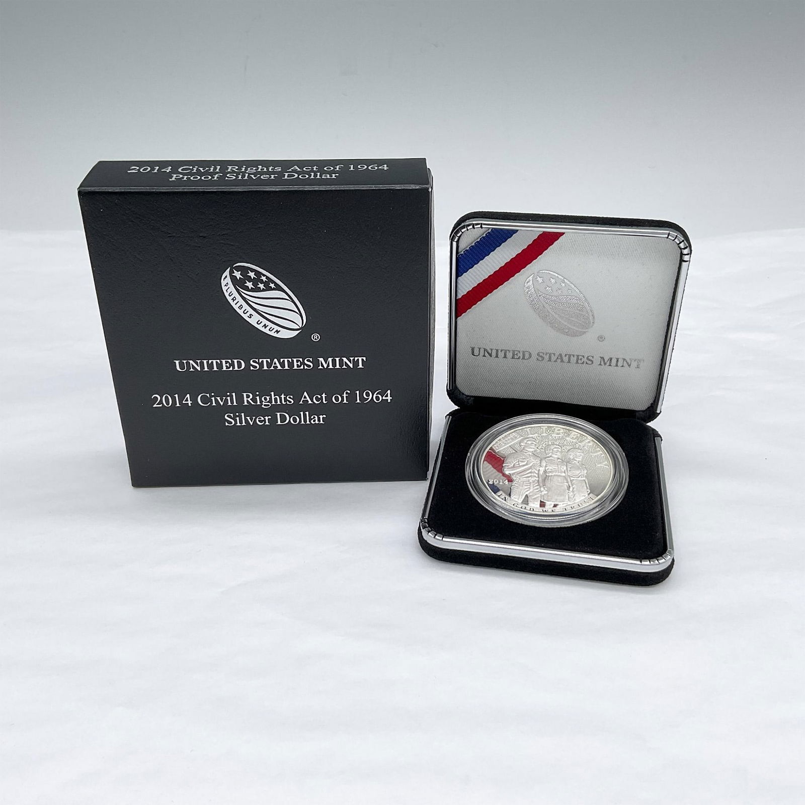 2014-P Civil Rights Act of 1964 Proof Silver Dollar (1 of 3)