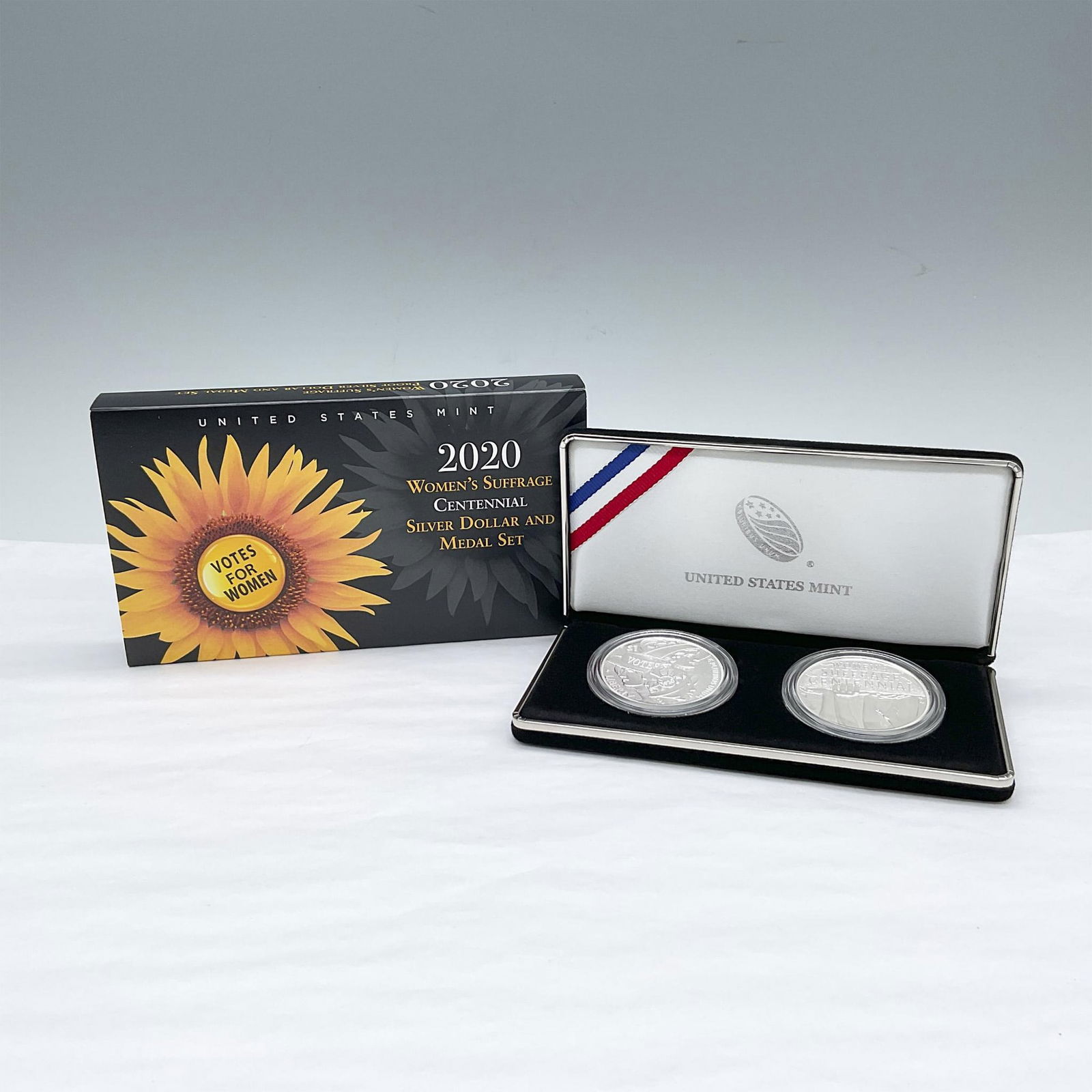 2pc 2020 Women's Suffrage Silver Dollar and Silver Medal Set (1 of 3)