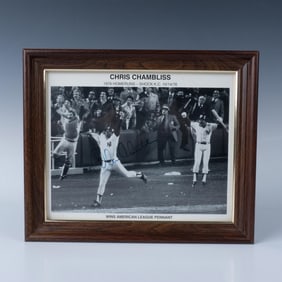 Chris Chambliss Autographed Photo Framed