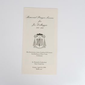 Joe DiMaggio Memorial Prayer Service St. Patrick's Cathedral