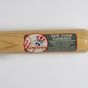 Cooperstown Bat Co Baseball Bat, New York Yankees Records