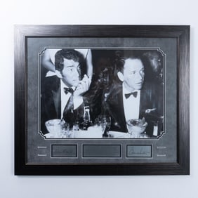 Original Dean Martin & Sinatra B&W Photograph Autographed
