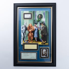 The Wizard of Oz Cast Framed Autographs Display