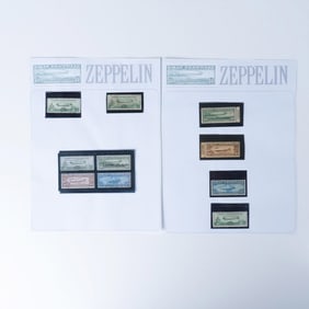 Six 1930s U.S. Airmail Graft Zeppelin Unused Stamps