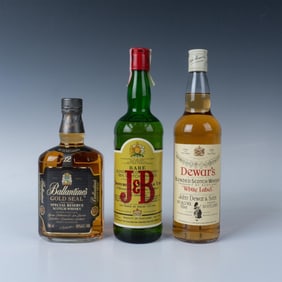 3pc Scotch Whiskey Grouping, JB, Balllantine's, and Dewar's