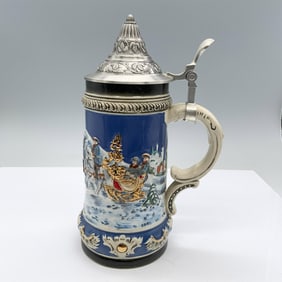 Gerz Stoneware Stein, Sleigh Ride