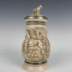 Handmade Great Dogs of The Outdoors Beer Stein