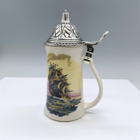Nelson McCoy Pottery American Beer Stein, Galleon