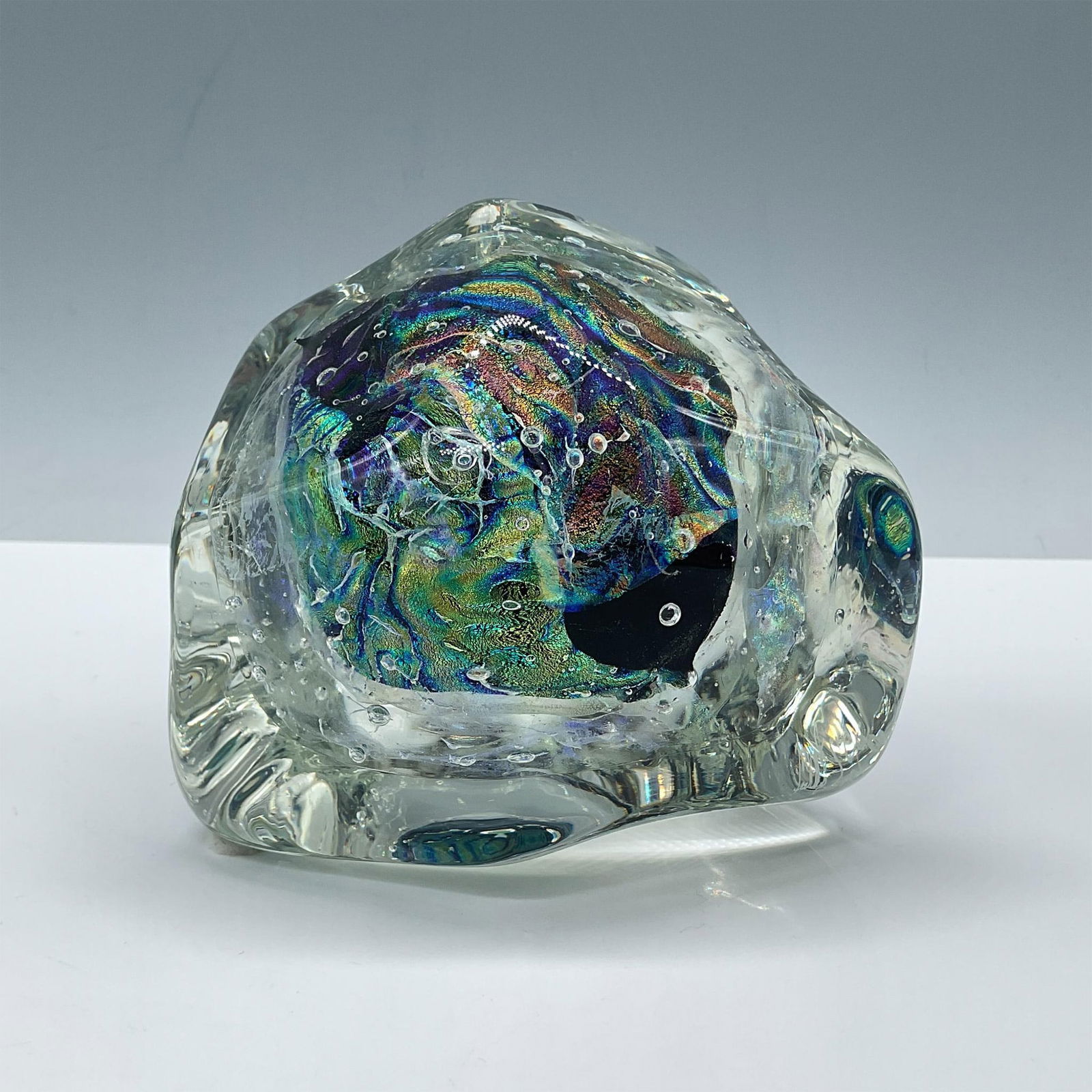 Timothy E. Landers Art Glass Paperweight, Moon Rock (1 of 5)