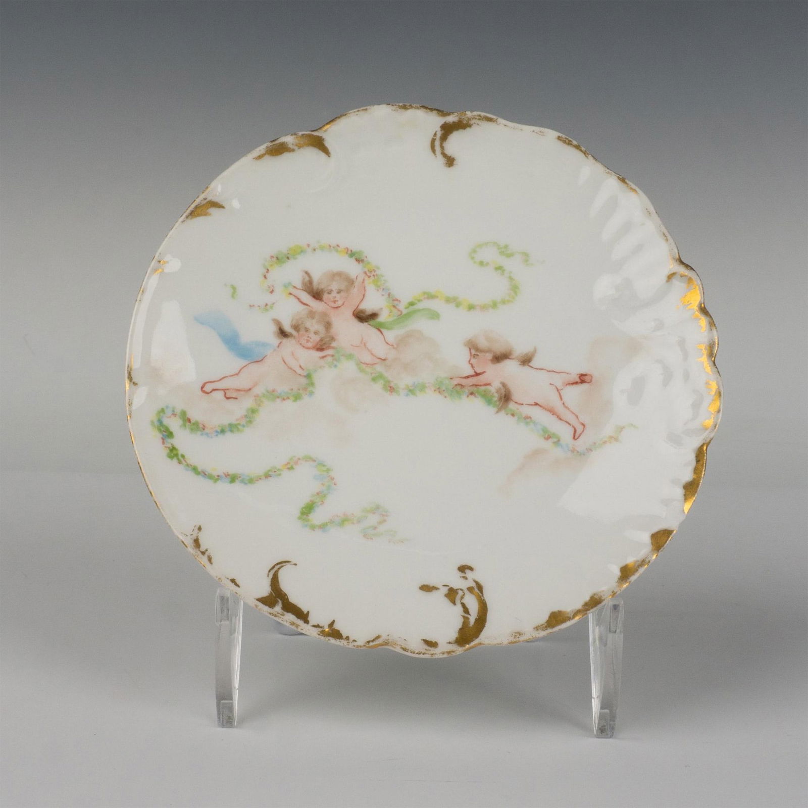 A. Lanternier & Co. Limoges French Porcelain Cupid Plate (1 of 4)
