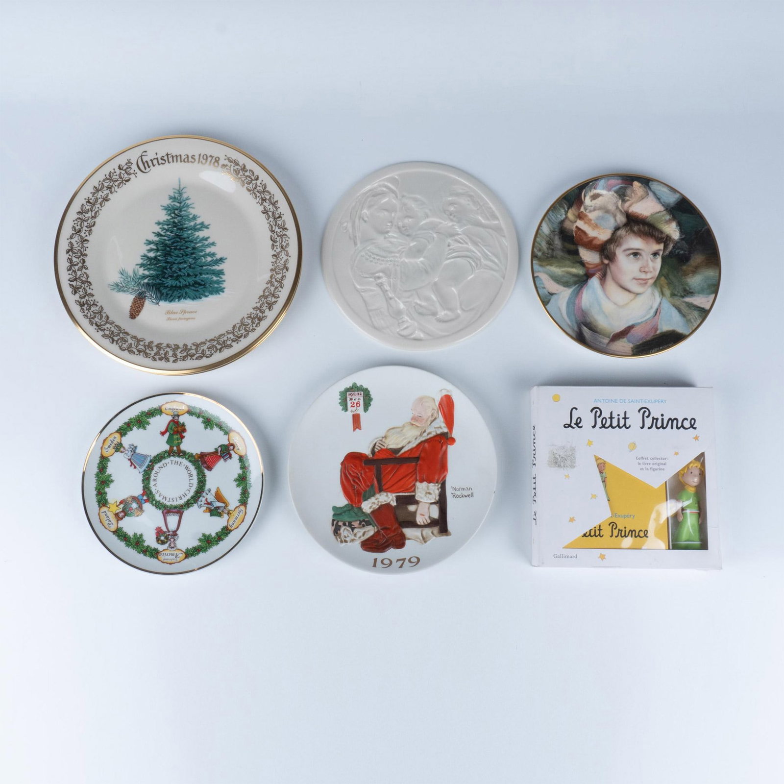 6pc Collector Plate Grouping and Le Petit Prince Book Set (1 of 14)