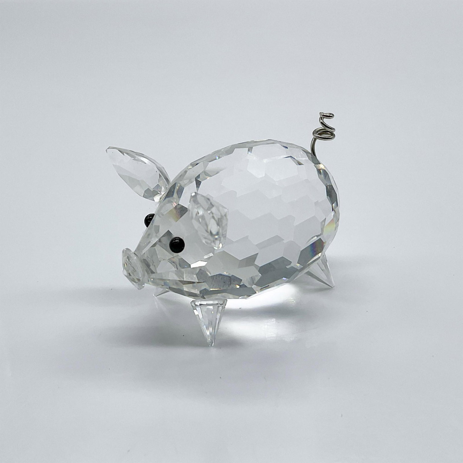 Swarovski Crystal Figurine, Pig Metal Tail - Medium (1 of 4)