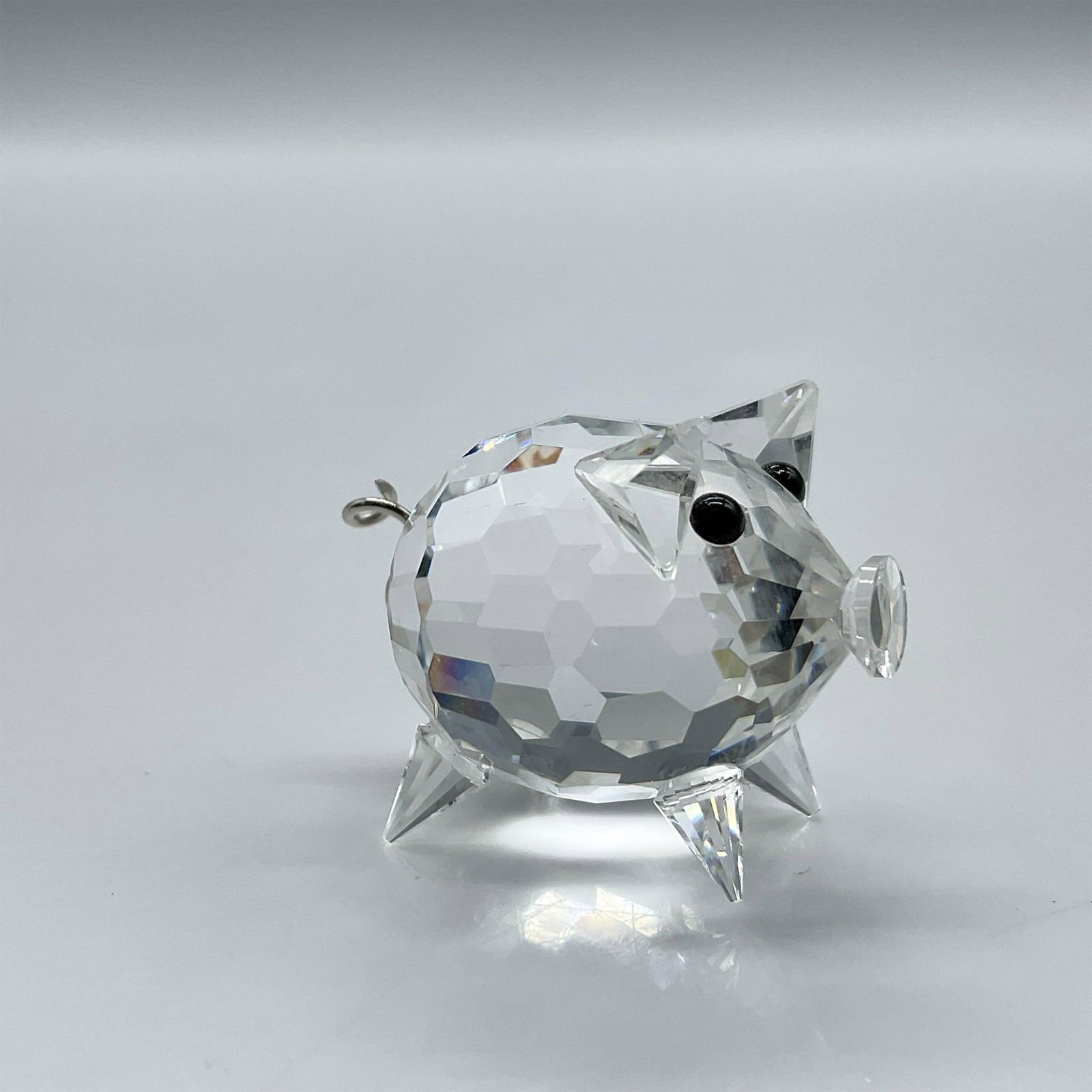 Swarovski Silver Crystal Figurine, Pig Mini (1 of 4)