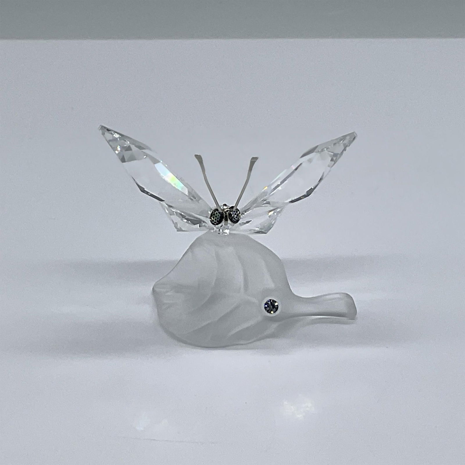 Swarovski Silver Crystal Figurine, Butterfly On A Leaf (1 of 4)