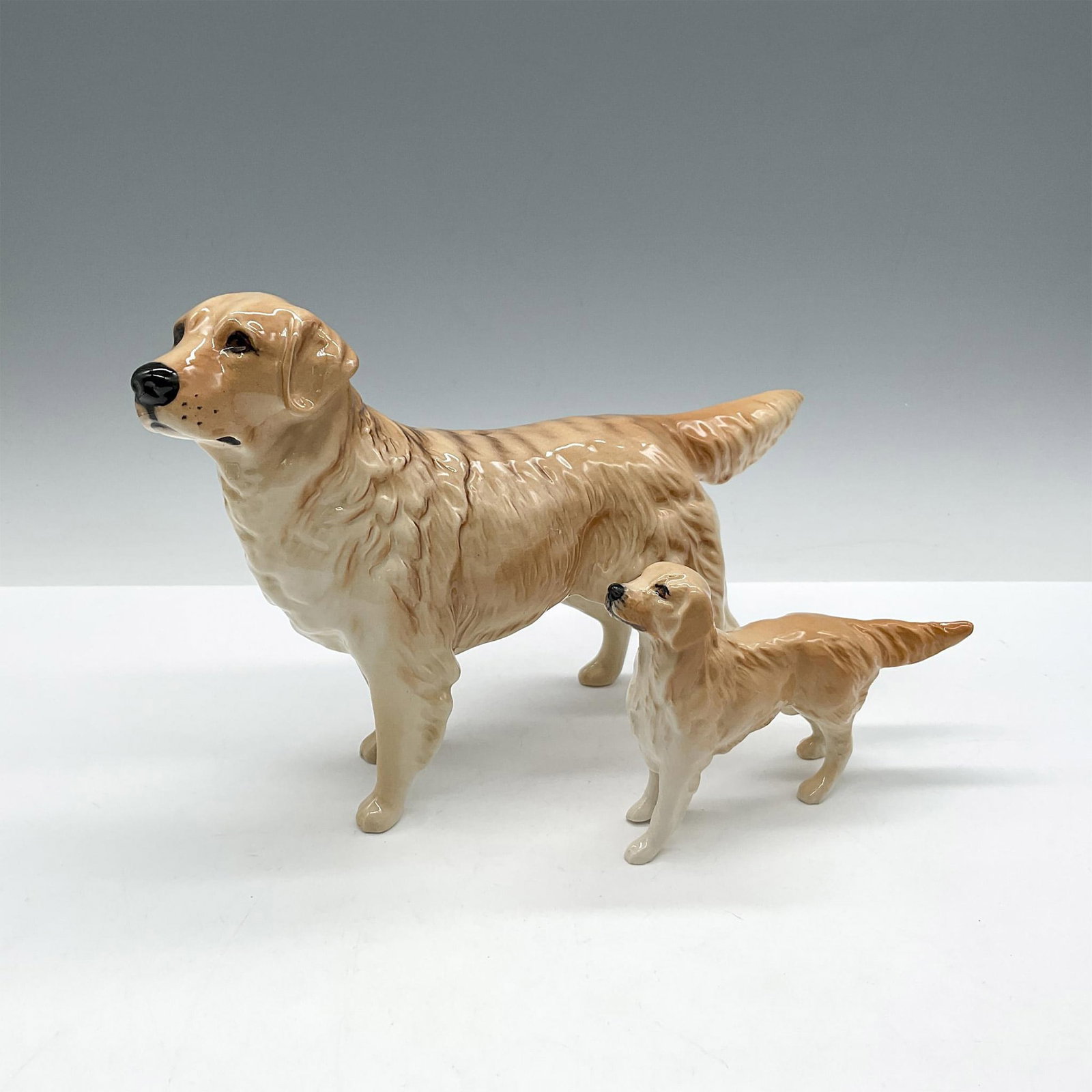 2pc Beswick Porcelain Dog Figurines, Golden Retrievers (1 of 3)