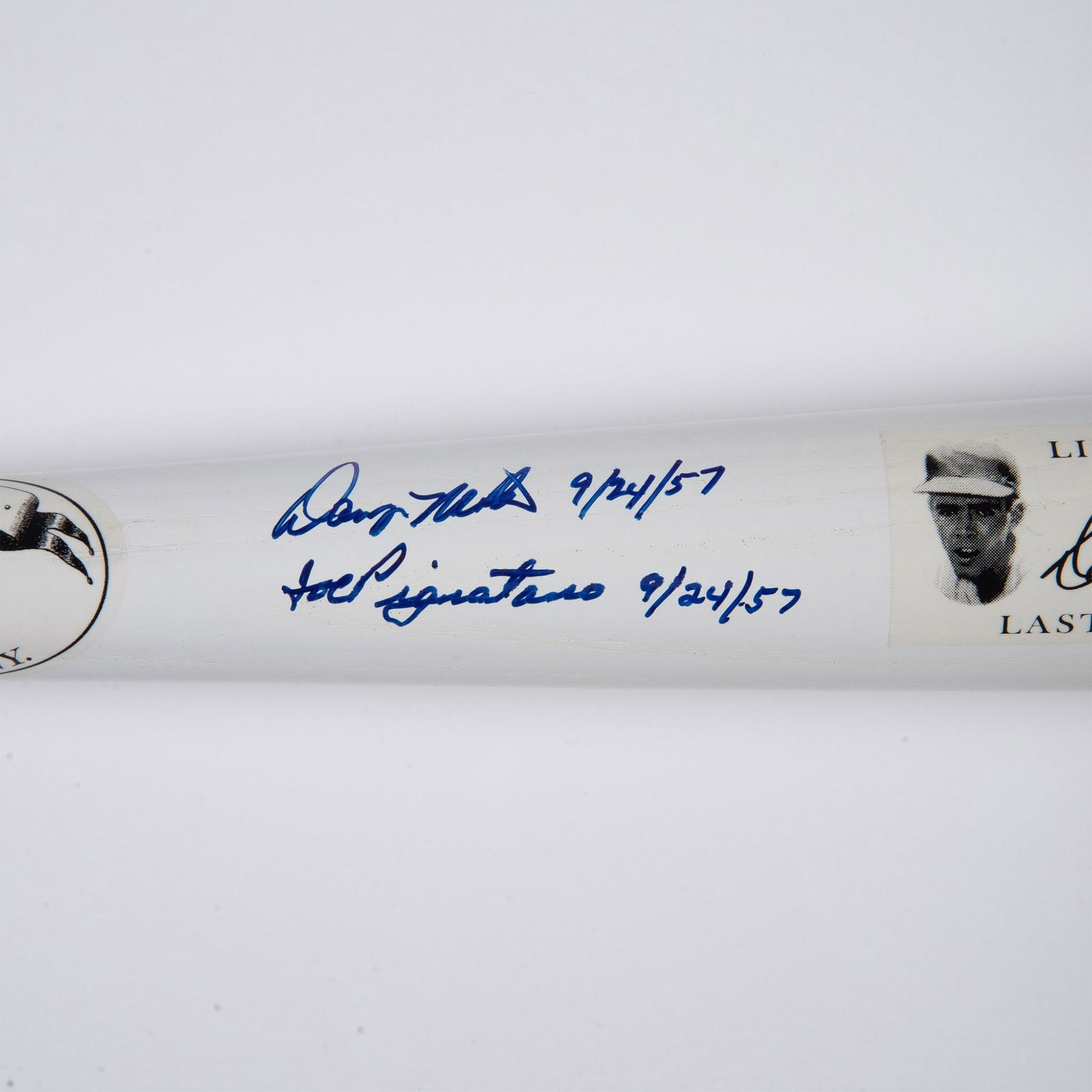 Autographed Last Battery at Ebbets Field White Baseball Bat (1 of 4)