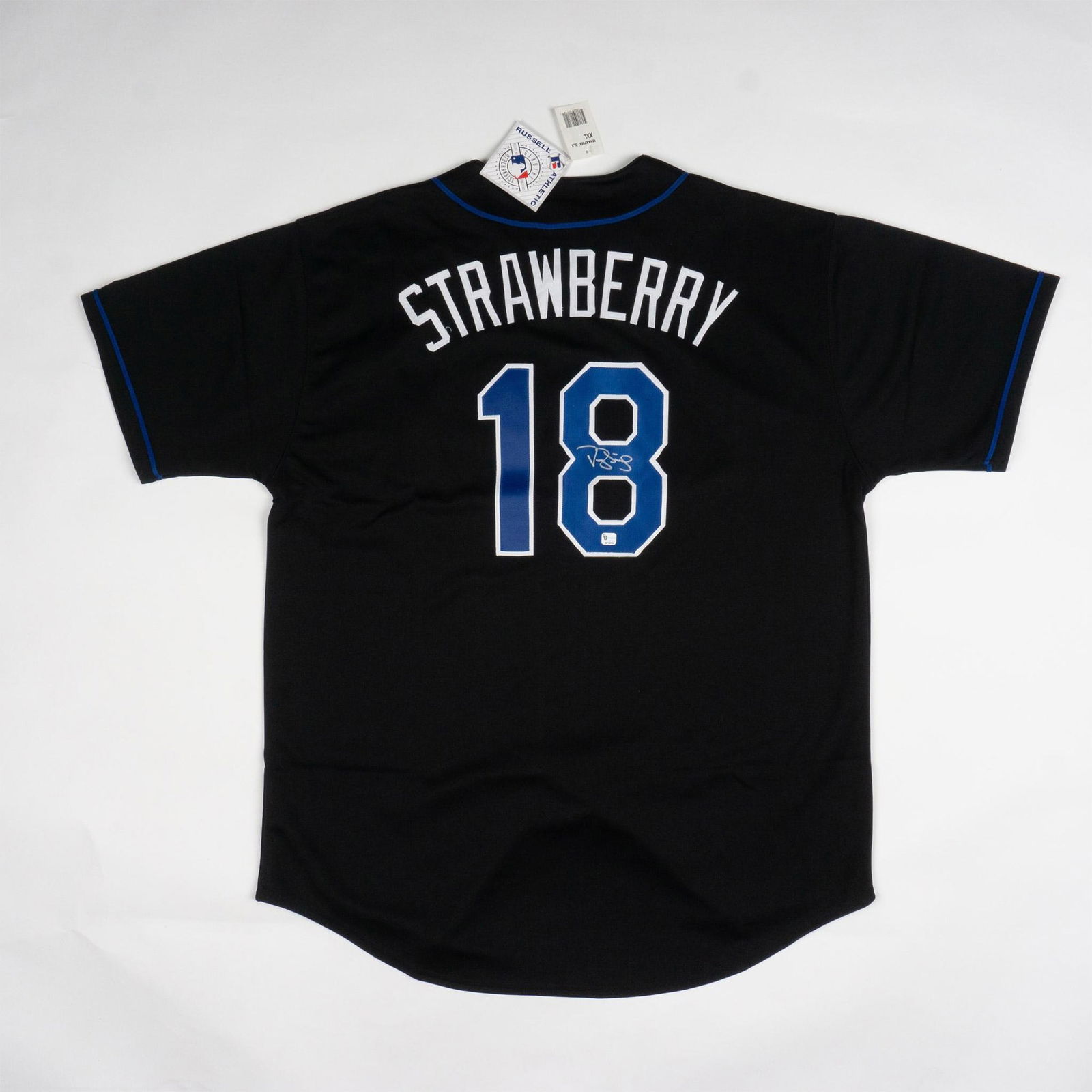 Darryl Strawberry Autographed Black Mets Jersey (1 of 6)