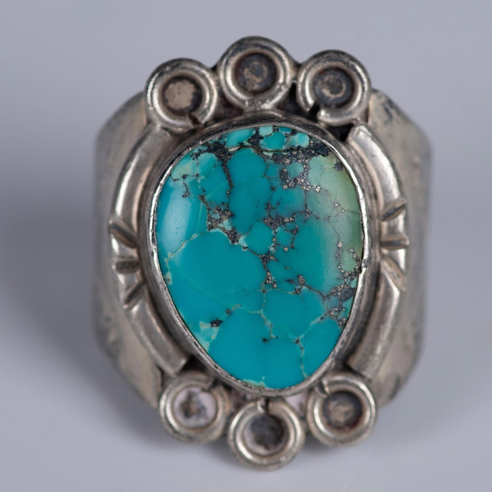 Native American Sterling Silver & Turquoise Ring (1 of 4)