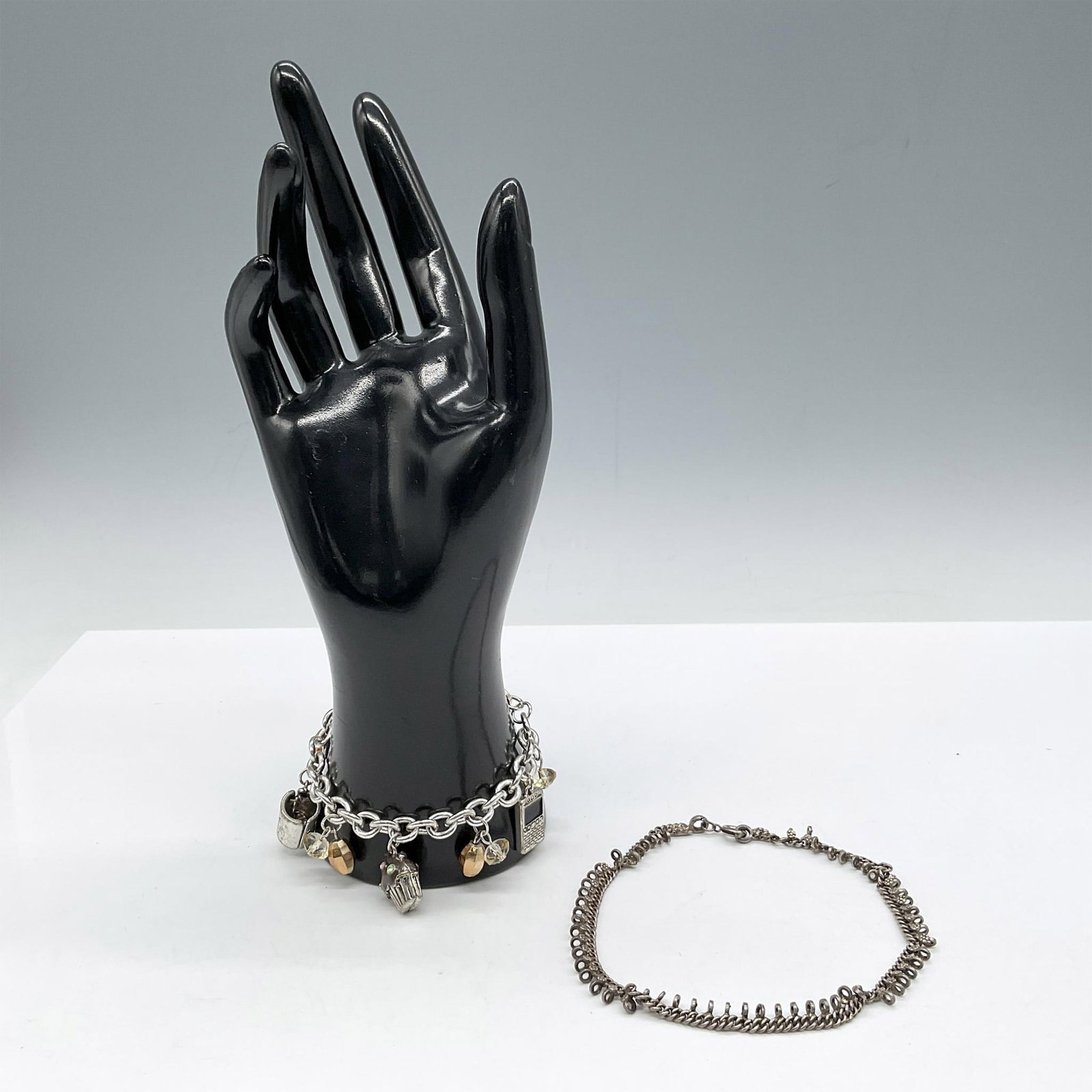 2pc Vintage Bracelets, Ankle and Charm (1 of 2)