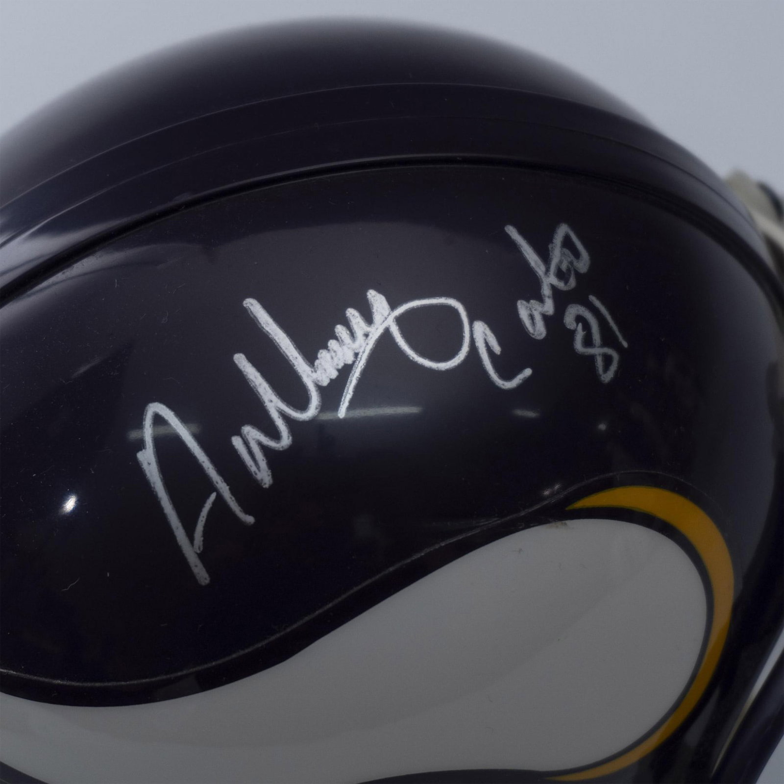 Anthony AC Carter Autographed Vikings Mini Helmet (1 of 5)