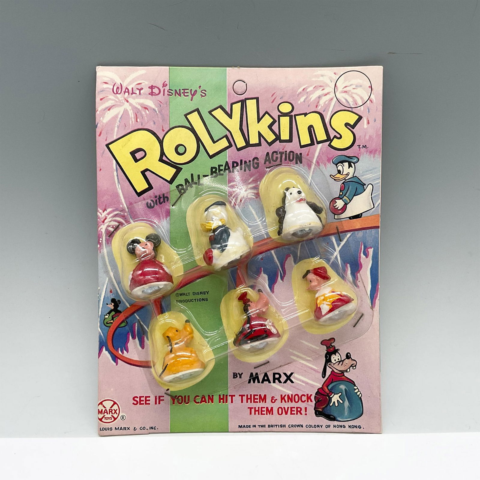 6pc Marx Toys Walt Disney Rolykins Toys (1 of 3)