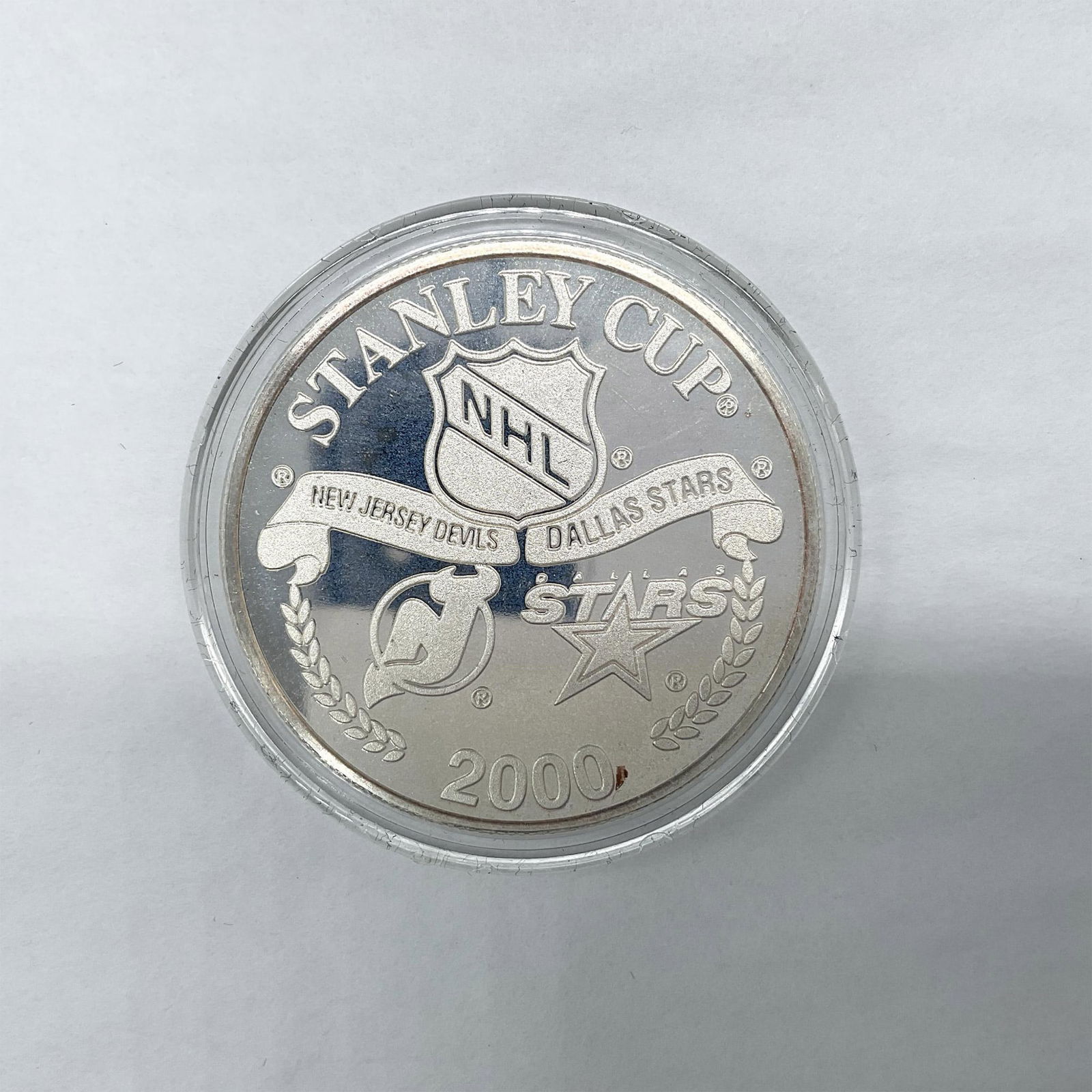 Lt. Ed. 2000 NHL Stanley Cup NJ Devils vs. Dallas Stars Silver Medallion (1 of 4)