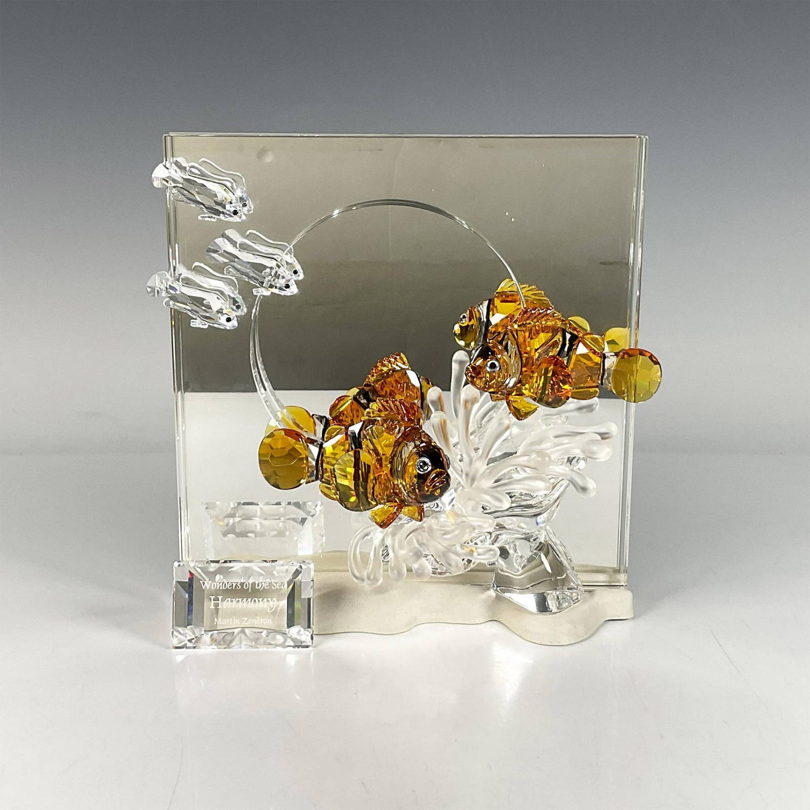 Swarovski Crystal Figurine With Plaque, Harmony Auction