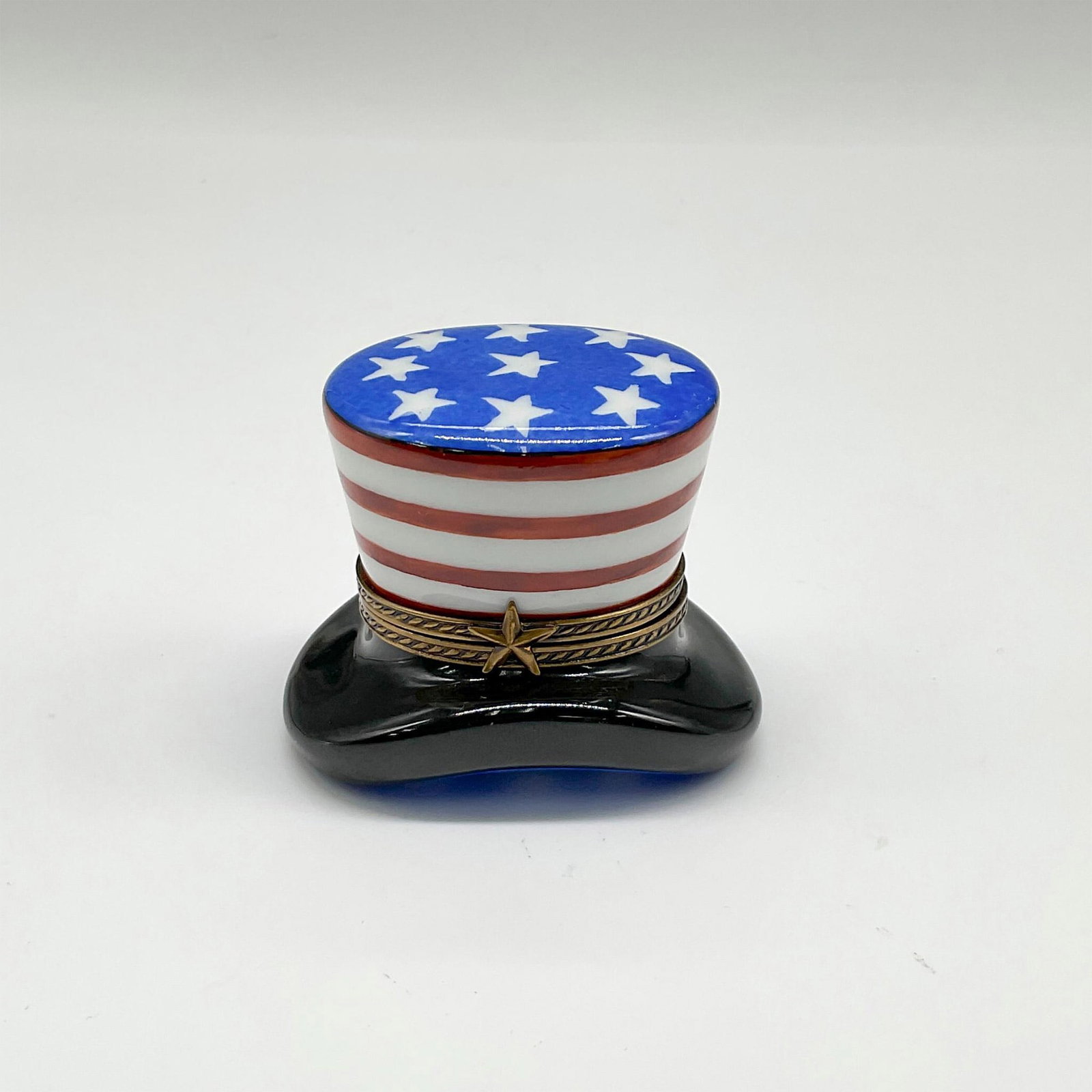 Limoges France Keepsake Box, American Hat (1 of 5)