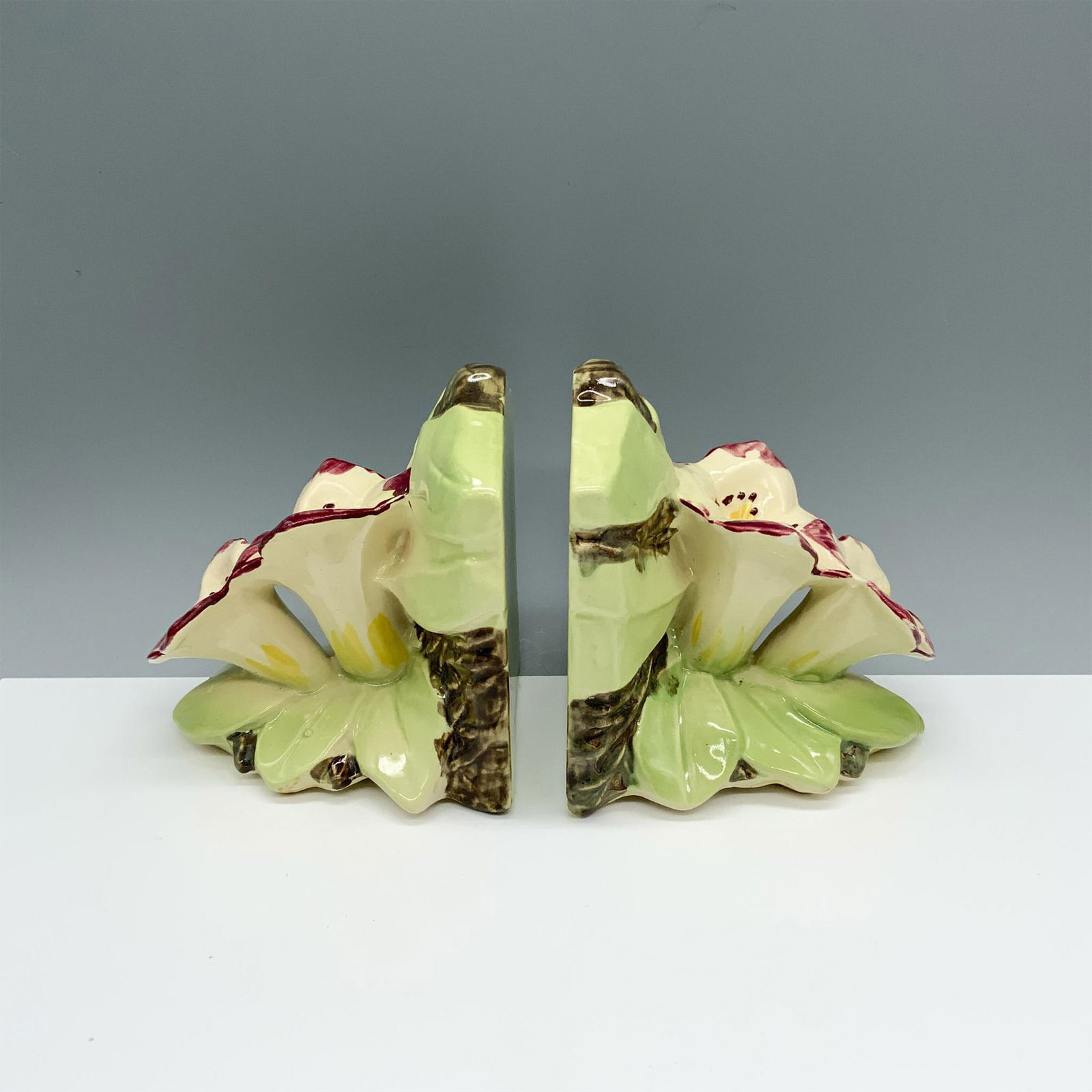 Pair of McCoy Pottery Lily Bookends (1 of 5)