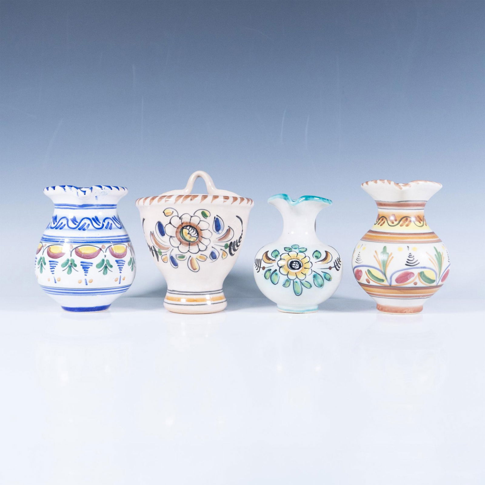 4pc Art Pottery Miniature Vases (1 of 3)