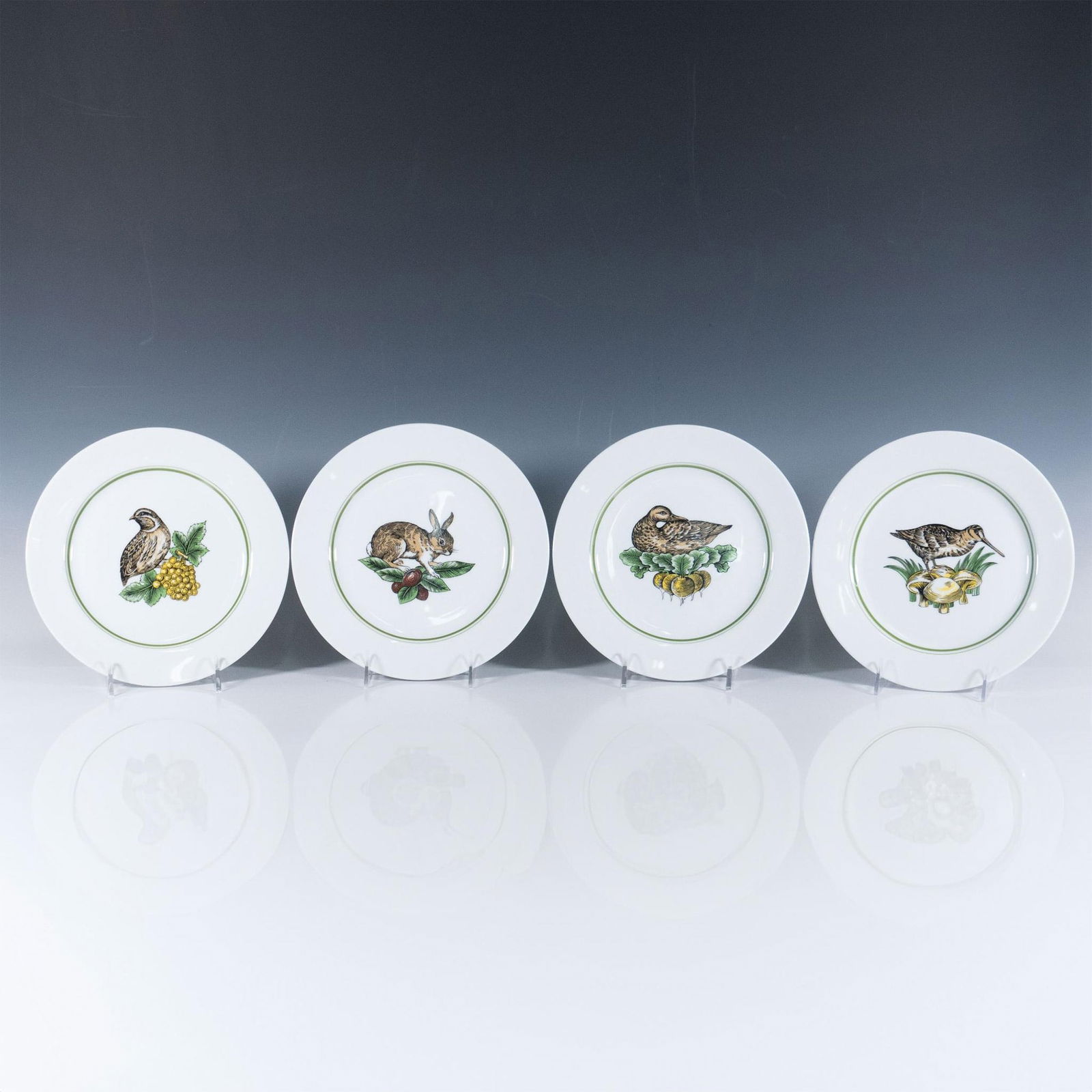 4pc Fitz and Floyd for Saks Fifth Avenue Dinner Plates (1 of 3)