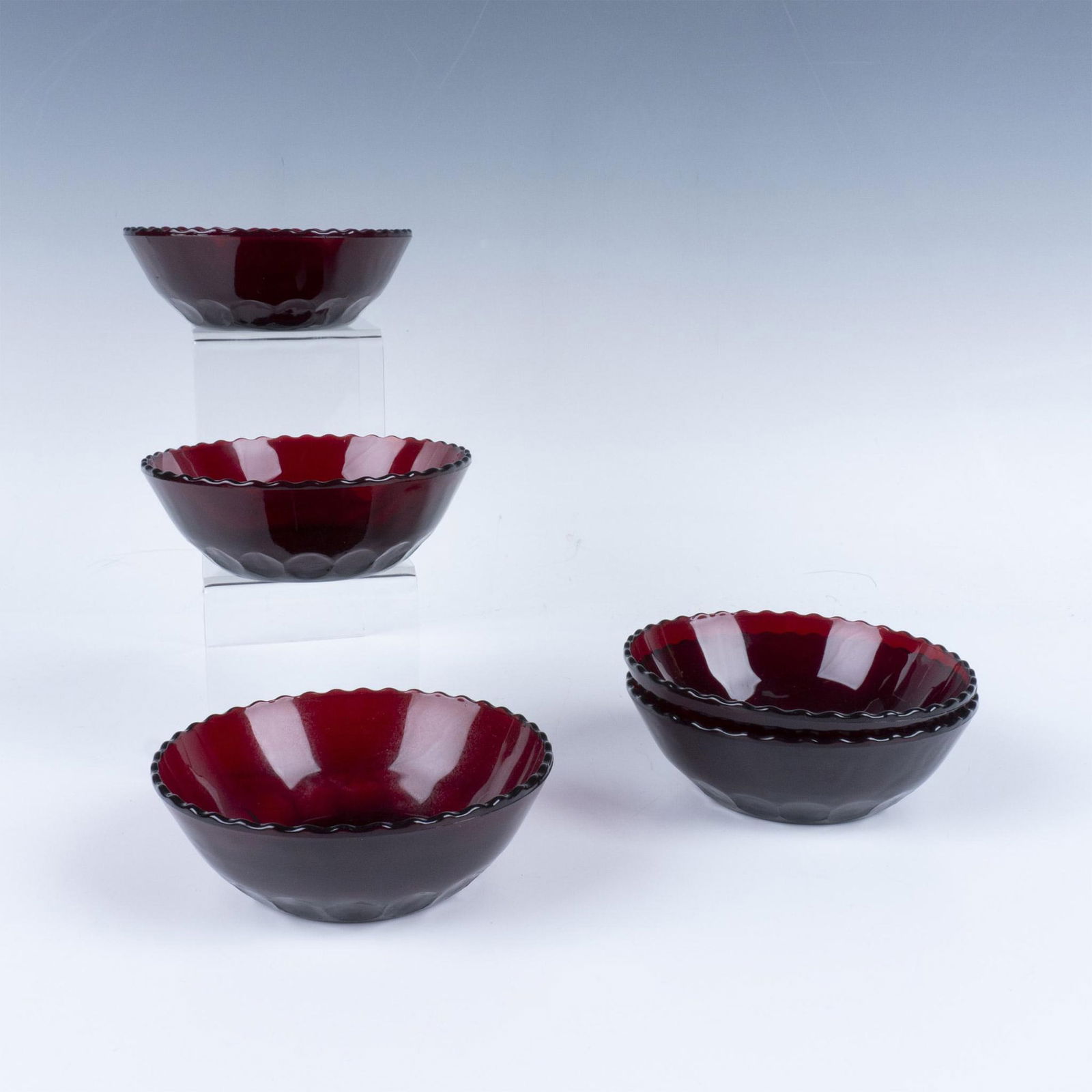 5pc Fruit Bowls, Ruby Red (1 of 4)