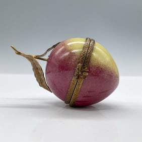 Limoges Porcelain Treasure Box, Peach