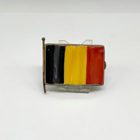 Limoges France Keepsake Box, Belgium Flag