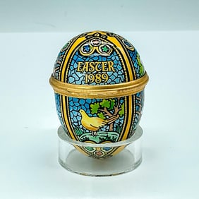Halcyon Days Enamel Egg Box , Easter 1989