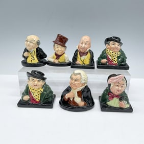 7pc Royal Doulton Character Bust Figurines Set