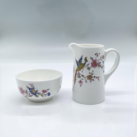 2pc Royal Doulton Furness Bermuda Line Creamer + Sugar Bowl