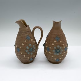 Pair of Doulton Lambeth Silicon Stoneware Jugs