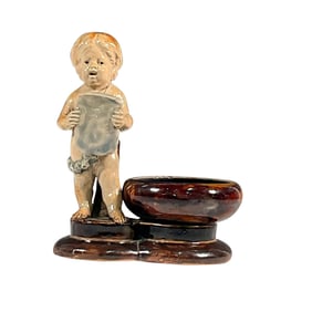 Doulton Lambeth George Tinworth Figural Salt Cellar