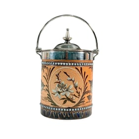 Doulton Lambeth Florence Barlow Lidded Biscuit Barrel, Ducks