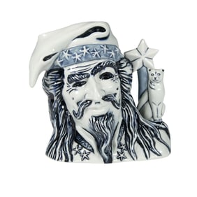 Royal Doulton Blue Flambe Factory Proof Large Character Jug, The Wizard D6740