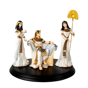 3pc Royal Worcester Tableau, Tutankhamun