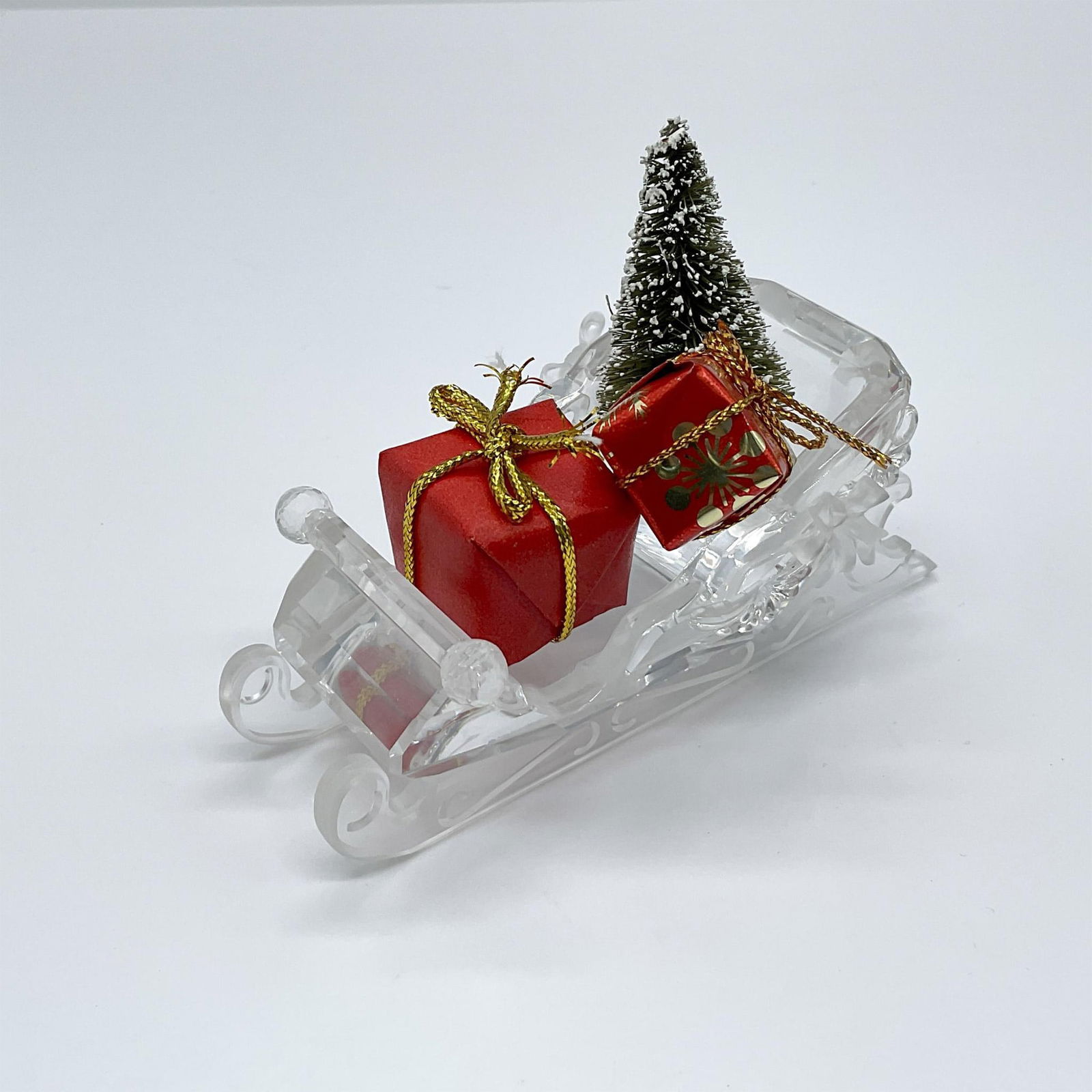 4pc Swarovski Crystal Figurine with Accessories, Sleigh (1 of 5)