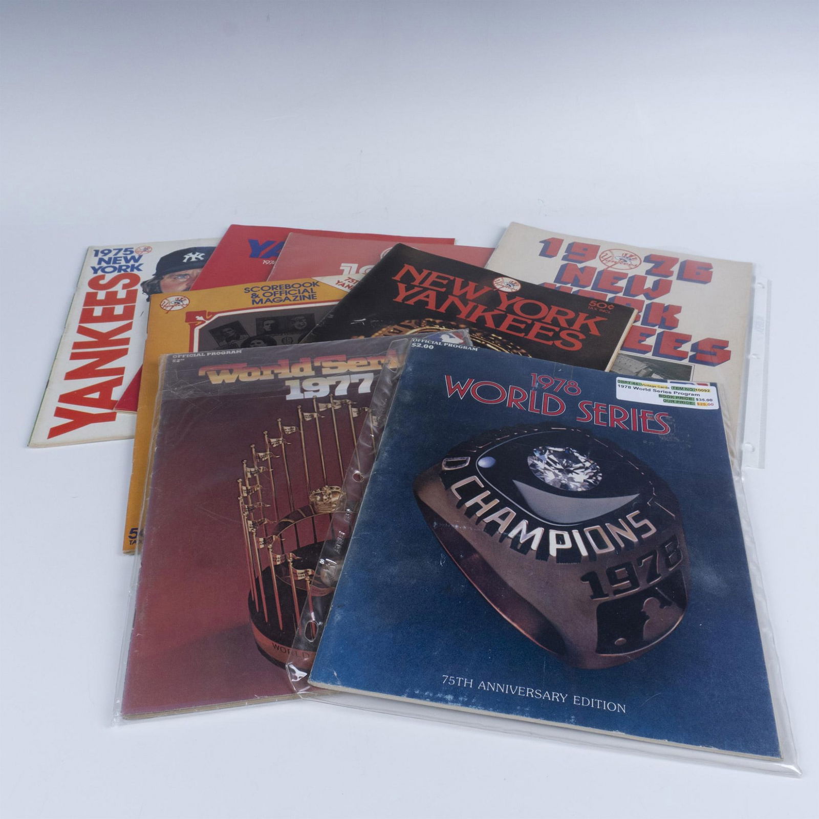 8pc NY Yankees 1970's Magazines and World Series Programs (1 of 5)