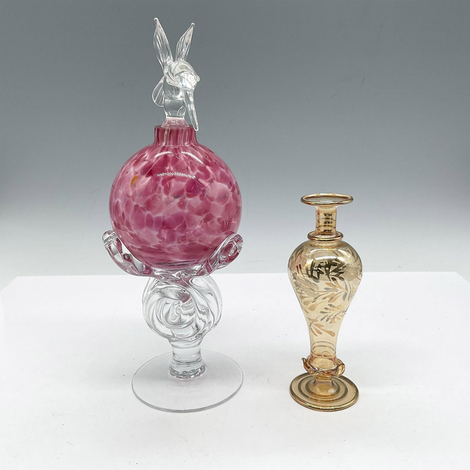 2pc Art Glass Perfume Bottles (1 of 3)